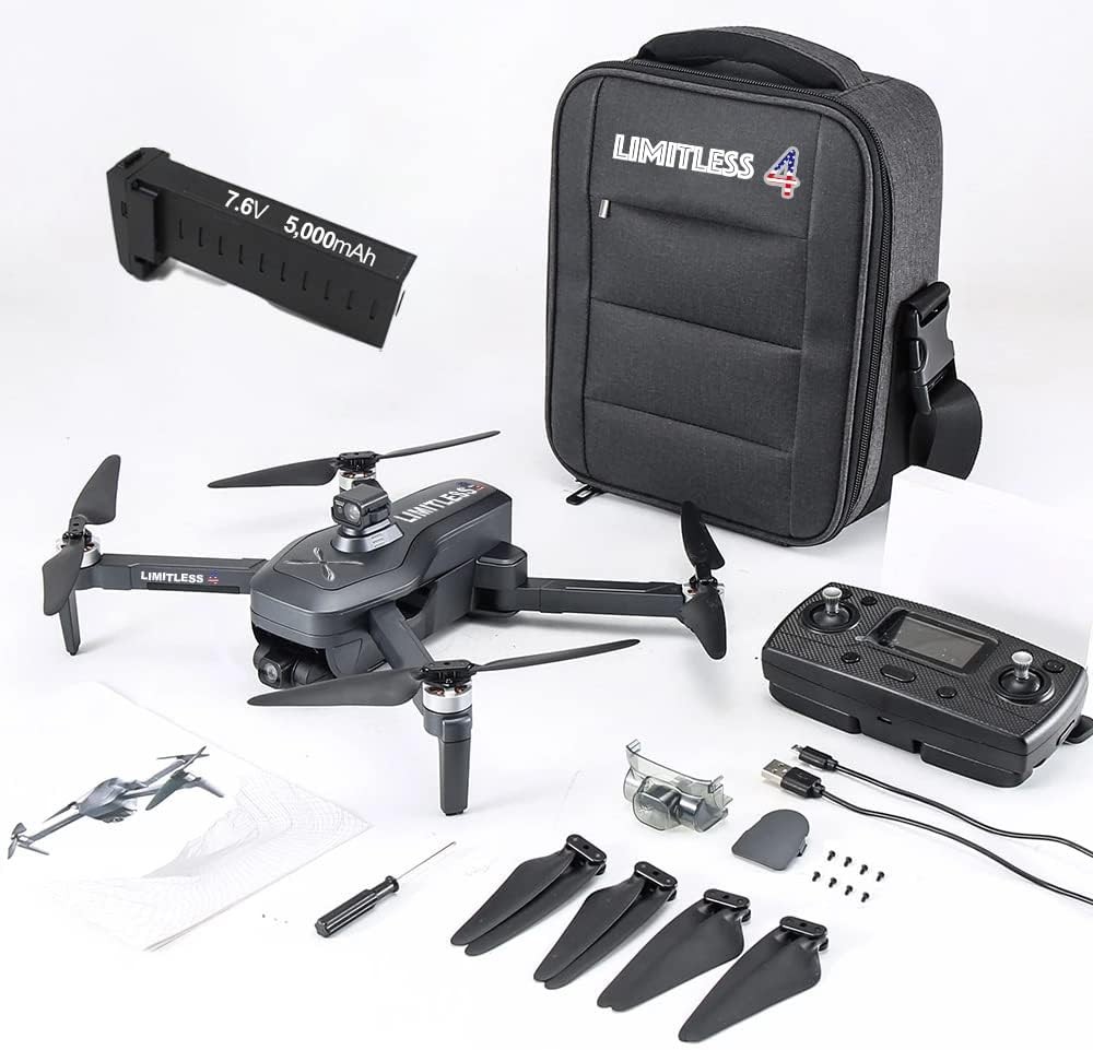 Drone X Pro INFINLESS 4 GPS 4K Ultra HD Camera Drone for adults, with EVO barrier, 3-axis universal joint, Automatic return home, Follow Me, long flight time, long control range,5G WiFi FPV live video