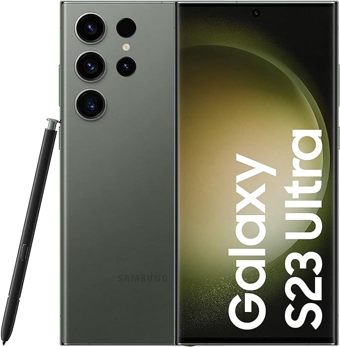 SAMSUNG Galaxy S23 Ultra 5G SM-S918B/DS 256GB 12GB RAM, 200 MP Camera, Factory Unlocked, NGP Wireless Charger Included – Green