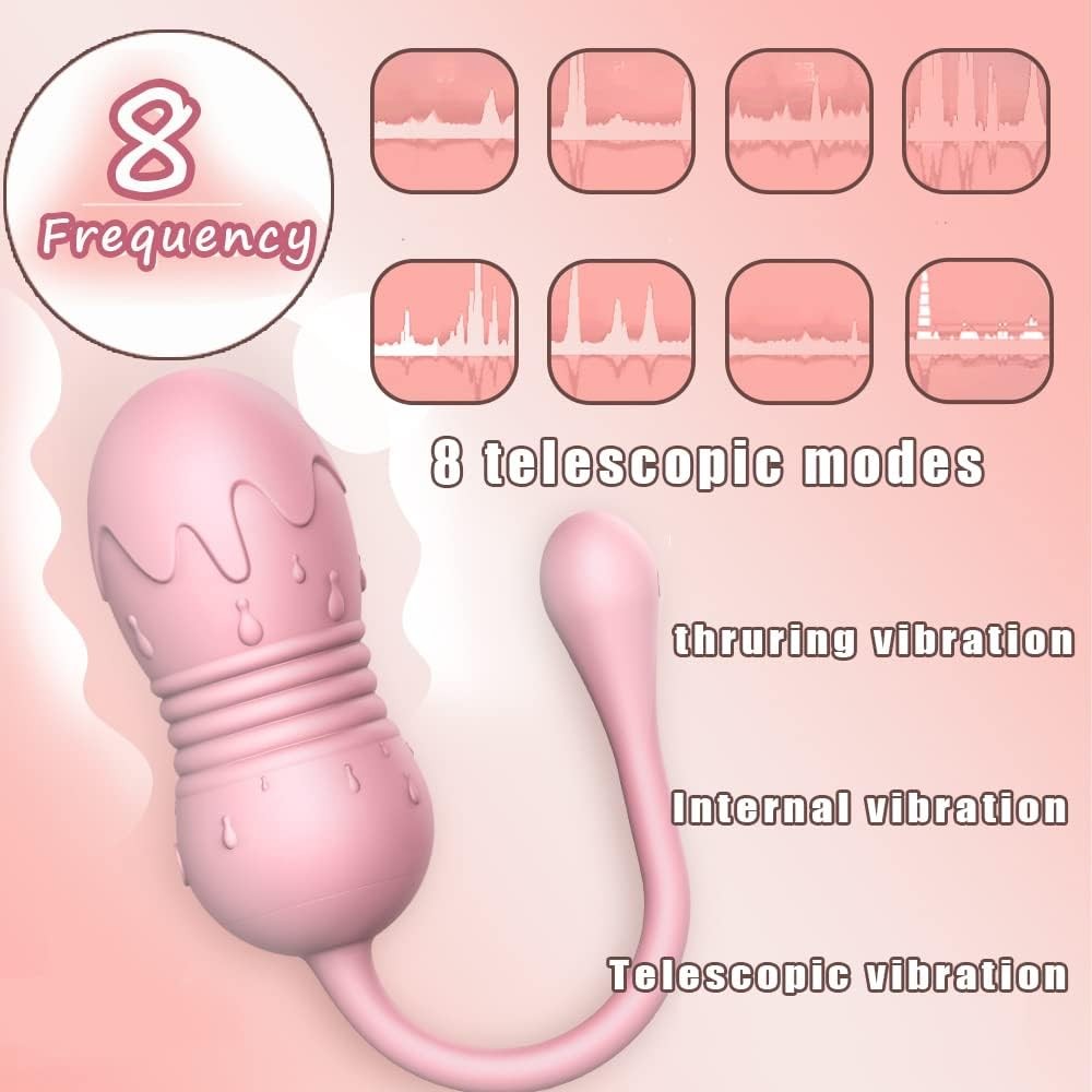Bullet Vibrator Vaginal Vibrating Egg Remote Control for G-spot Clitoral Stimulation Soft Silicone 8 Vibration Modes Rechargeable Adult Sex Toys for Women and Couples
